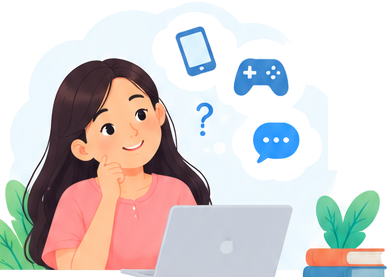 A parent thinking about children's screen use